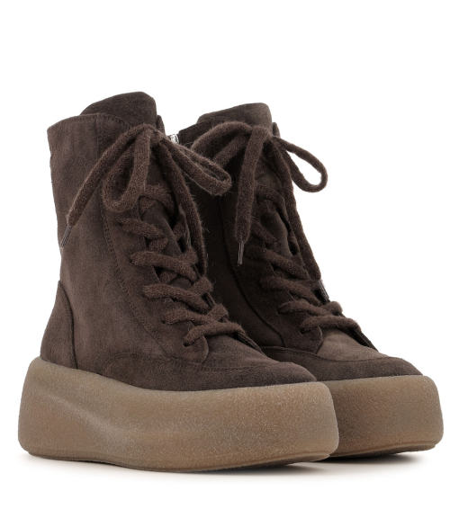 botines f04 crepe marrón chocolate