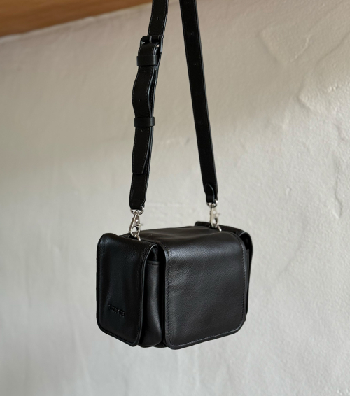 signature cube handbag black