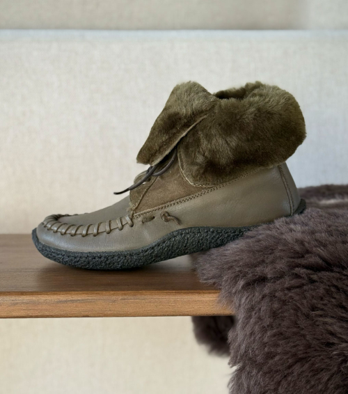 bottines fourrées origin polo kaki brun