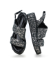 sandalias forli 9805 grafito plateado