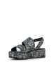 sandalias forli 9805 grafito plateado