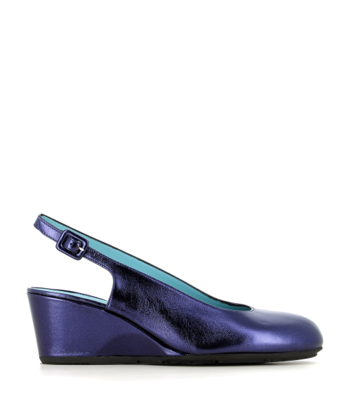 wedge sandals zuberi metallic blue