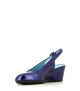 sandalias cuña zuberi azul metalizado