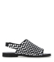 sandalias trenzadas san 102 negro blanco