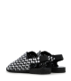 sandals woven san 102 nero bianco