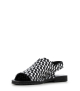 sandalias trenzadas san 102 negro blanco