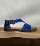 sandals san 201 cobalt blue browny