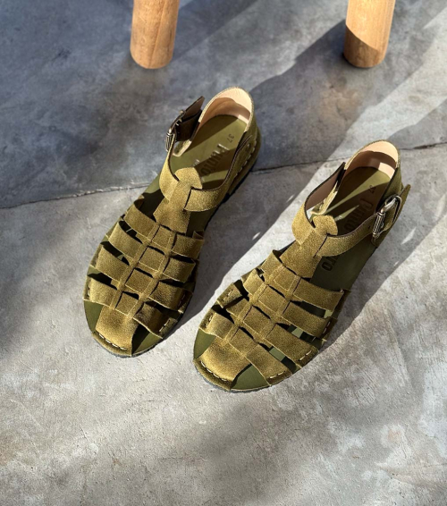 sandales fisherman san 18 vert olive