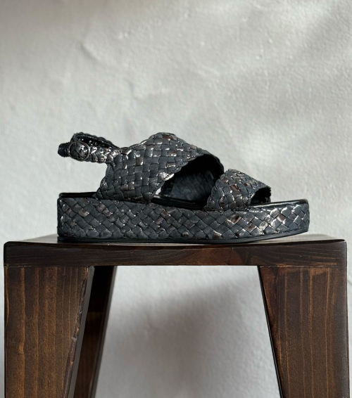 sandalias forli 9805 grafito plateado