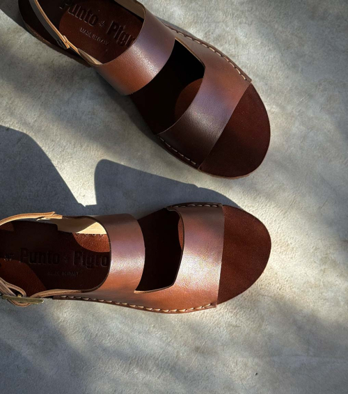 sandalias san 203 marrón cuoio