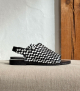 sandalias trenzadas san 102 negro blanco