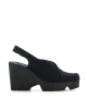 sandalias de cuña inga negro