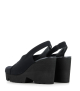 sandalias de cuña inga negro