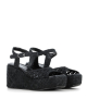 wedge sandals ankara 10283 velvet black