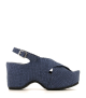 wedge sandals delhi 9241 velvet blue