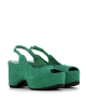 sandalias cuña delhi 9243 velvet verde