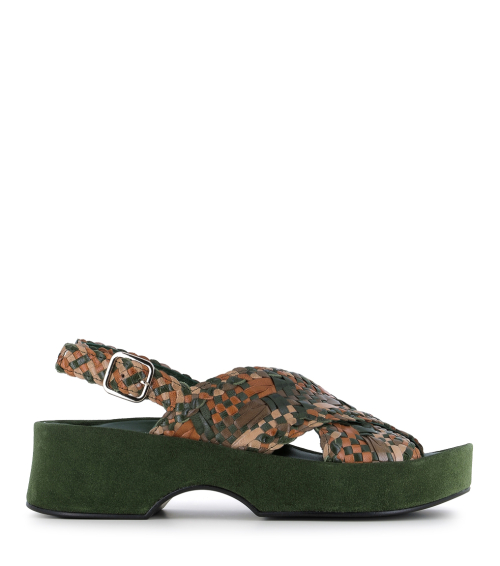 sandalias dona 12093 verde musgo