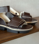 sandals piling f aubergine brown