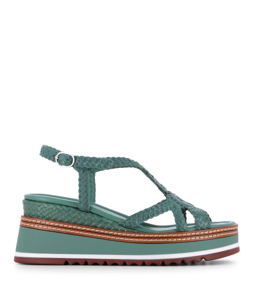 wedge sandals valeri 12126 turquoise green