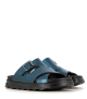 sandales 7077 laminato bleu paon