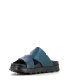 slip-on sandals 7077 laminato peacock blue