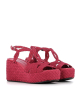 wedge sandals ankara 10280 fuchsia red