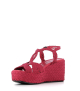 sandales compensées ankara 10280 rouge fuchsia