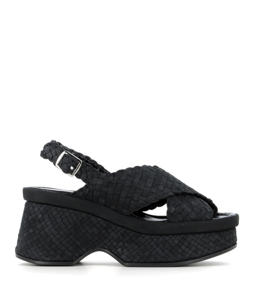 wedge sandals lille 11494 velvet black