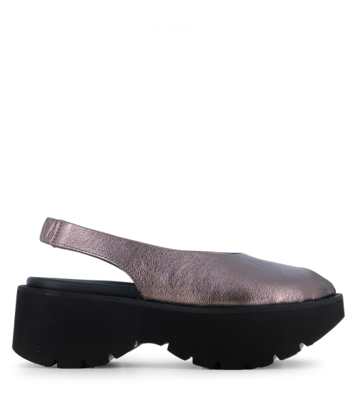 sandalias slingback 1842 bronce laminato 27