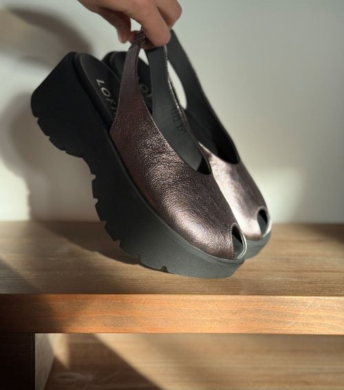 sandales slingback 1842 bronze laminato 27