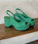 sandalias cuña delhi 9243 velvet verde