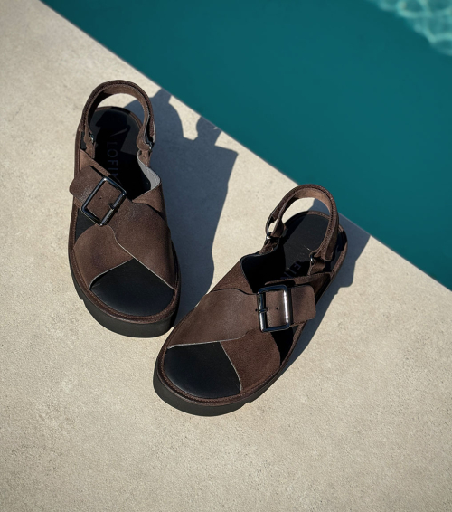 sandals 9525 coffee brown