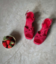 wedge sandals ankara 10280 fuchsia red