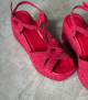 wedge sandals ankara 10280 fuchsia red