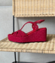 wedge sandals ankara 10280 fuchsia red
