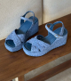 sandalias cuña ankara 10279 azul jeans velvet