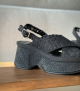 wedge sandals lille 11494 velvet black