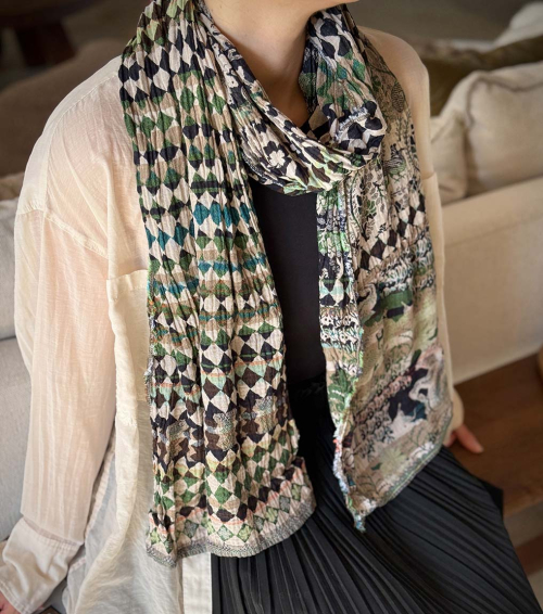 foulard félicien nuit de jade