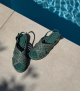 sandalias forli 12033 verde turquesa