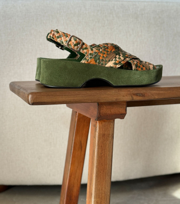 sandalias dona 12093 verde...