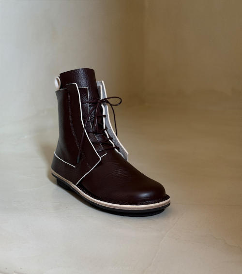 bottines inverse f marron aubergine