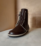 bottines inverse f marron aubergine