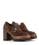 platform loafers olivia 8107 ebano tan