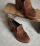 platform loafers olivia 8107 ebano tan
