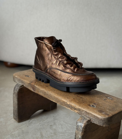 cohesion f bronze lace-up shoes