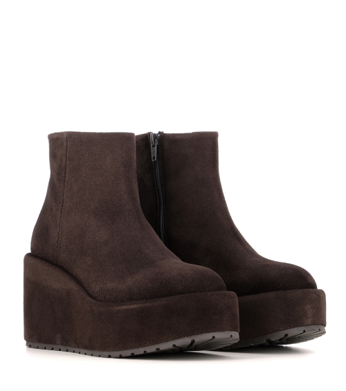 boots compensées 3401 nora marron moka