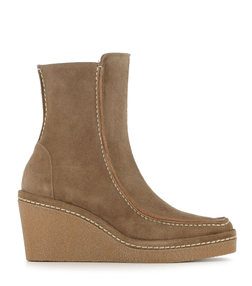 wedge boots estela 12288 taupe sand