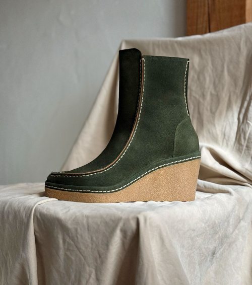 wedge boots estela 12288 musgo green