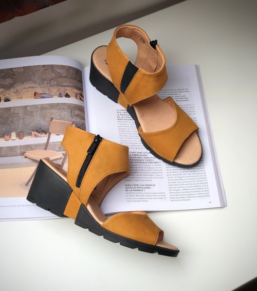 sandales clovis ocre