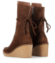 wedge boots estela 12289 ebano tan brown